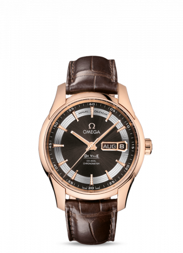Omega De Ville Hour Vision Co-Axial Annual Calendar Red Gold / Brown / Alligator 431.63.41.22.13.001