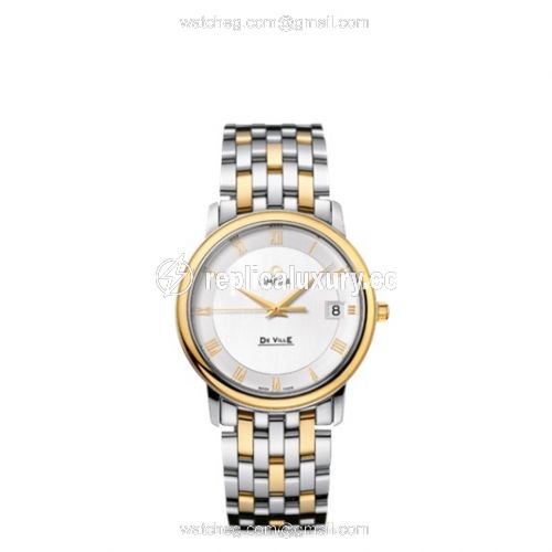 Omega De Ville Prestige Quartz 34.4 Stainless Steel / Yellow Gold / Silver / Bracelet 4310.32.00