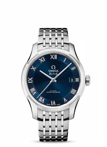 Omega De Ville Hour Vision Master Chronometer Stainless Steel / Blue / Bracelet 433.10.41.21.03.001