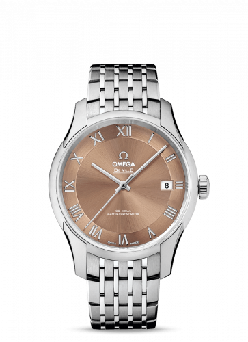 Omega De Ville Hour Vision Master Chronometer Stainless Steel / Brown / Bracelet 433.10.41.21.10.001