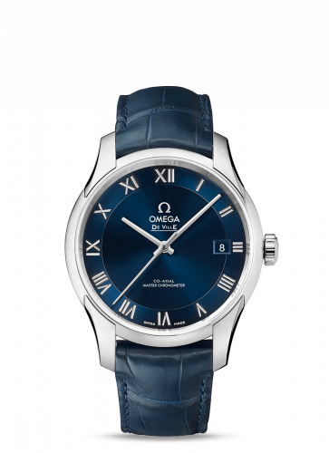 Omega De Ville Hour Vision Master Chronometer Stainless Steel / Blue 433.13.41.21.03.001
