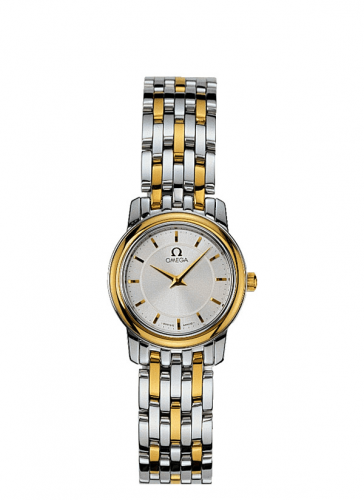Omega De Ville Prestige Quartz 22 Stainless Steel / Yellow Gold / Silver / Bracelet 4370.31.00