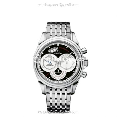 Omega De Ville Co-Axial 41 Chronoscope Stainless Steel / Bracelet / Black 4550.50.00