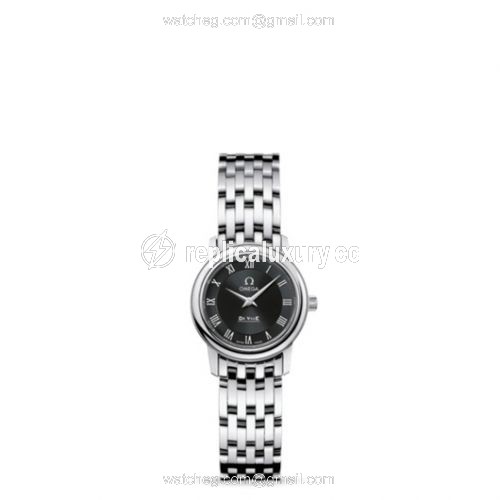 Omega De Ville Prestige Quartz 22 Stainless Steel / Black / Bracelet 4570.52.00