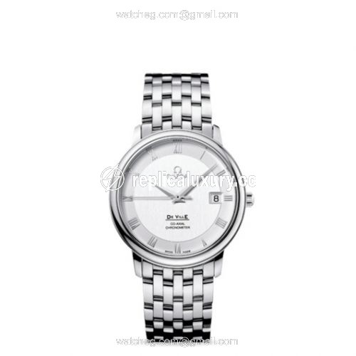 Omega De Ville Prestige Co-Axial 36.5 Stainless Steel / Silver / Bracelet 4574.31.01