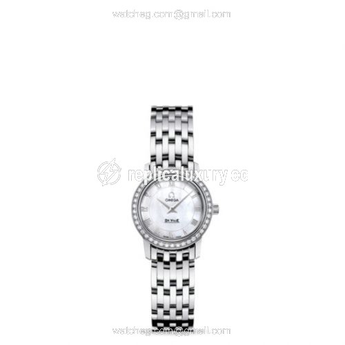 Omega De Ville Prestige Quartz 22 Stainless Steel / Diamond / MOP / Bracelet 4575.71.00