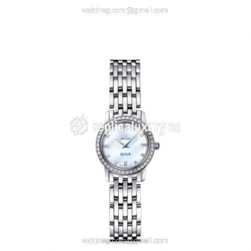 Omega De Ville Prestige Quartz 22 Stainless Steel / Diamond / MOP / Bracelet 4575.75.00
