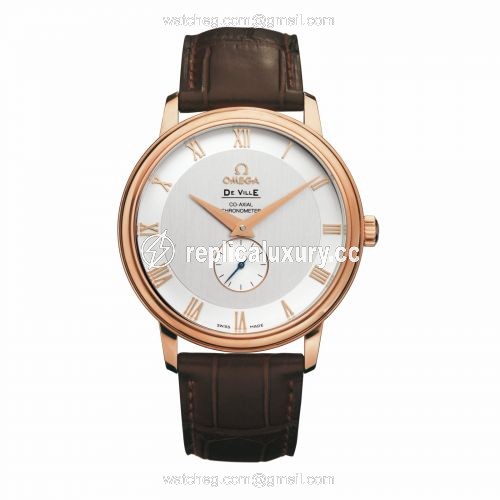 Omega De Ville Prestige Co-Axial 39 Small Seconds Red Gold / Silver / E?a de Queiroz 4614.31.02