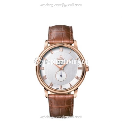 Omega De Ville Prestige Co-Axial 39 Small Seconds Red Gold / Silver 4614.30.02