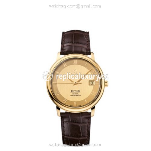 Omega De Ville Prestige Co-Axial 36.5 Yellow Gold / Champagne 4617.11.02