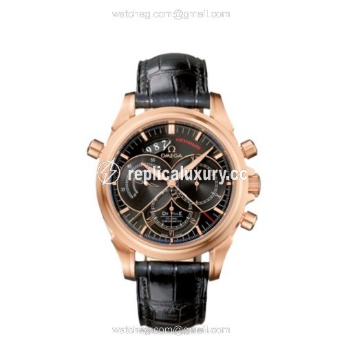 Omega De Ville Co-Axial 41 Chronoscope Rattrapante Red Gold / Black 4648.50.31