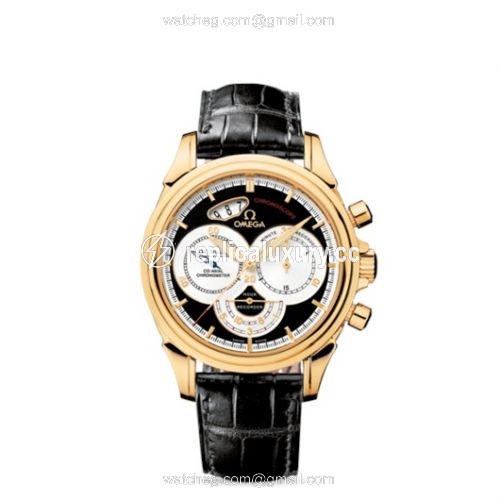 Omega De Ville Co-Axial 41 Chronoscope Yellow Gold / Black 4657.50.31