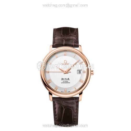 Omega De Ville Prestige Co-Axial 36.5 Red Gold / Silver 4678.31.02