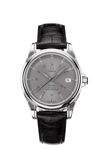 Omega De Ville Co-Axial 38.7 GMT Stainless Steel / Grey 4833.40.31