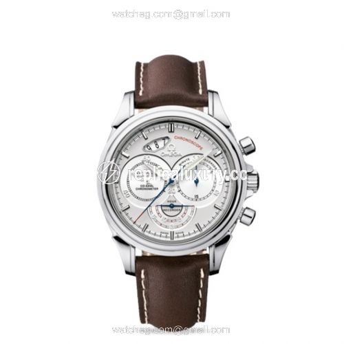 Omega De Ville Co-Axial 41 Chronoscope Stainless Steel / Silver 4850.30.37