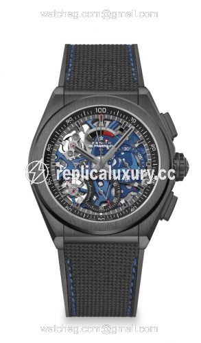 Zenith Defy El Primero 21 Black Ceramic / Skeleton / Cordura / Boutique Edition 49.9001.9004/78.R916