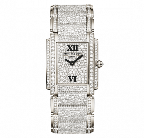 Patek Philippe Twenty~4 4910 White Gold Gridless Diamond 4910/52G-001