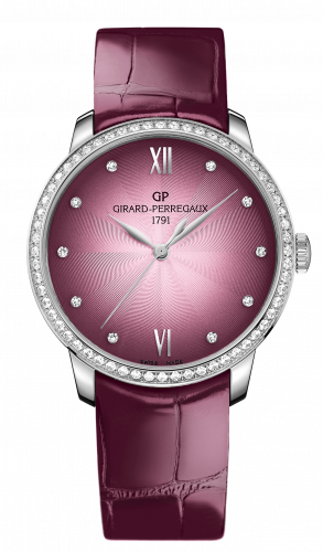 Girard-Perregaux 1966 36mm Stainless Steel / Diamond / Pink / Alligator 49523D11A1837CKDB