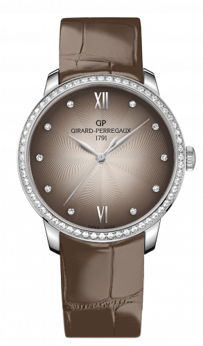 Girard-Perregaux 1966 36mm Stainless Steel / Diamond / Taupe / Alligator 49523D11A271-CKBA