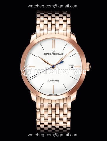 Girard-Perregaux 1966 38 Pink Gold / Silver / Bracelet 49525-52-131-52A