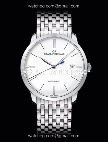 Girard-Perregaux 1966 38 White Gold / Silver / Alligator 49525-53-131-53A