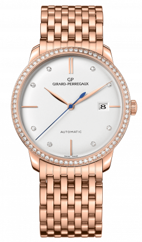 Girard-Perregaux 1966 38 Pink Gold / Diamond / Silver / Bracelet 49525D52A1A1-52A