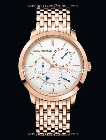 Girard-Perregaux 1966 Annual Calendar Equation of Time Pink Gold Bracelet 49538-52-131-52A 