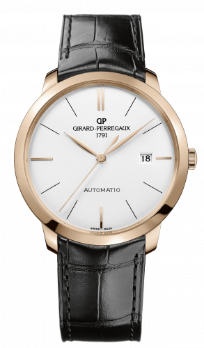 Girard-Perregaux 1966 40 Pink Gold Black Alligator Strap 49555-52-132-BB60