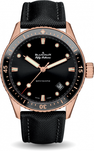 Blancpain Fifty Fathoms Bathyscaphe Sedna Gold / Black / Black Canvas 5000-36S30-B52 A