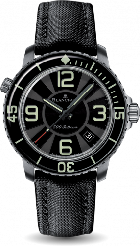 Blancpain Fifty Fathoms 500 Fathoms Titanium / Black / Black Canvas 50015-12B30-52B