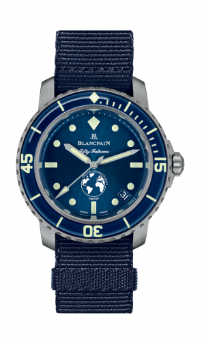 Blancpain Fifty Fathoms Ocean Commitment III Blue / Blue / Blue NATO 5008-11B40-52A