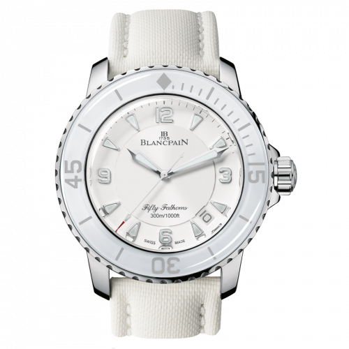 Blancpain Fifty Fathoms Automatique Stainless Steel / White / White Canvas 5015-1127-52A