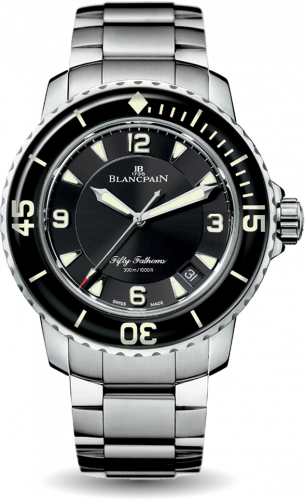 Blancpain Fifty Fathoms Automatique Stainless Steel / Black / Bracelet 5015-1130-71S