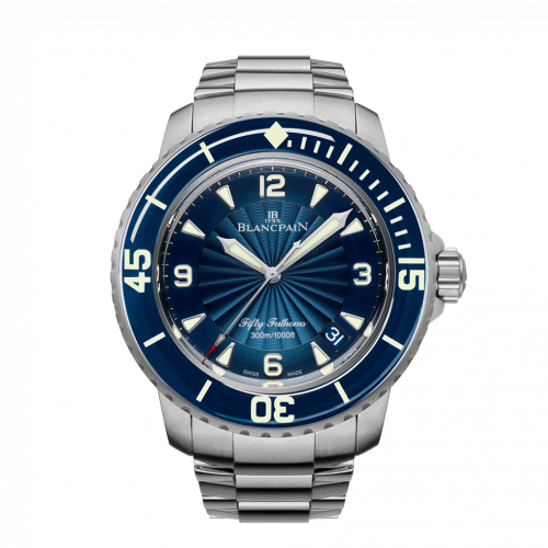 Blancpain Fifty Fathoms Automatique Stainless Steel / Blue / Bracelet 5015D-1140-71B
