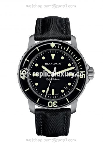 Blancpain Fifty Fathoms Nageurs de Combat Stainless Steel / Black / Black Canvas 5015E-1130-B52A