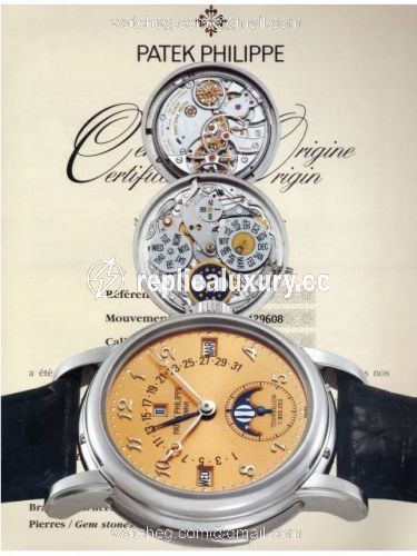 Patek Philippe Tourbillon Minute Repeater Perpetual Calendar 5016 Platinum / Champagne Breguet 5016P-012