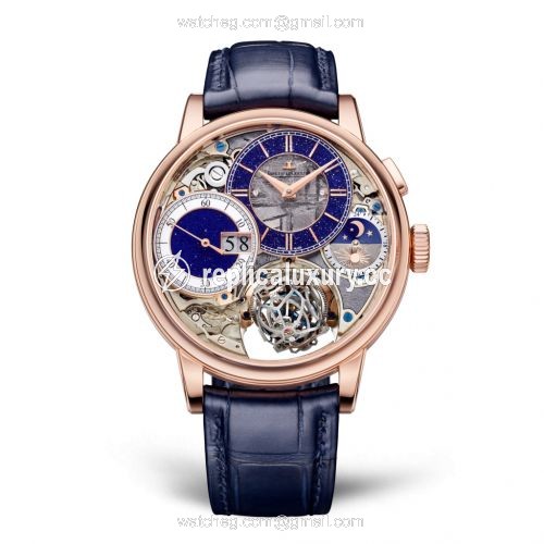 Jaeger-LeCoultre Master Grande Tradition Gyrotourbillon 3 Pink Gold / Blue 5032441