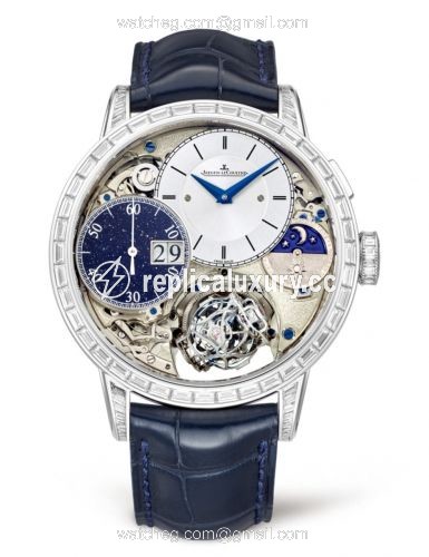 Jaeger-LeCoultre Master Grande Tradition Gyrotourbillon 3 Pink Gold / Blue 5033401