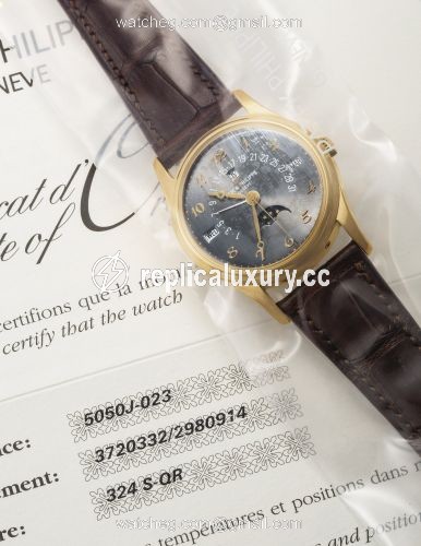 Patek Philippe Perpetual Calendar 5050 Yellow Gold / Slate Breguet 5050J-023