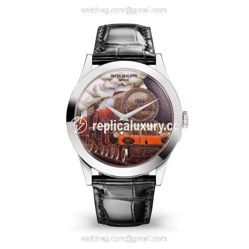 Patek Philippe Calatrava 5089 White Gold / Steam Locomotives 5089G-075