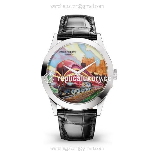 Patek Philippe Calatrava 5089 White Gold / Steam Locomotives 5089G-086