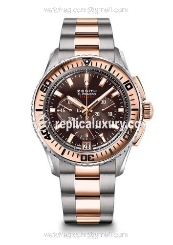 Zenith El Primero Stratos Flyback Two Tone Bracelet 51.2061.405/75.M2060