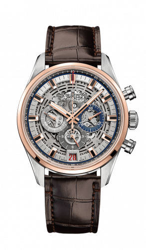 Zenith El Primero Chronomaster Full Open 42 Stainless Steel / Rose Gold / Strap / Alligator 51.2081.400/78.C810