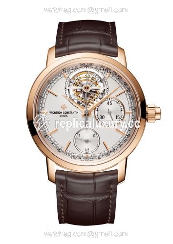 Vacheron Constantin Traditionelle Tourbillon Chronograph Pink Gold / Silver 5100T/000R-B623