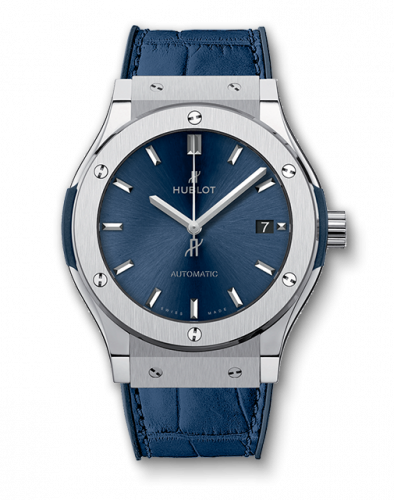 Hublot Classic Fusion 45 Titanium / Blue 511.NX.7170.LR