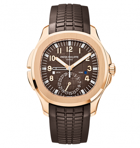 Patek Philippe Aquanaut Travel Time 5164 Rose Gold / Brown 5164R-001