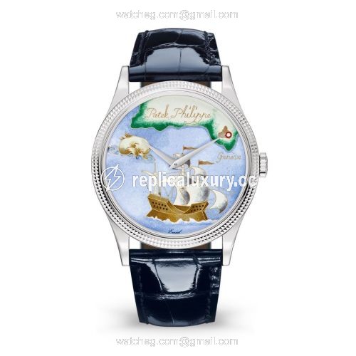 Patek Philippe Calatrava 5177G Italian Scenes / Chart of the Caribbean 5177G-012
