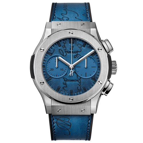Hublot Classic Fusion 45 Chronograph Berluti Scritto Ocean Blue 521.NX.050B.VR.BER18
