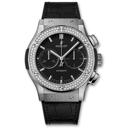 Hublot Classic Fusion 45 Chronograph Titanium / Diamonds 521.NX.1171.LR.1104