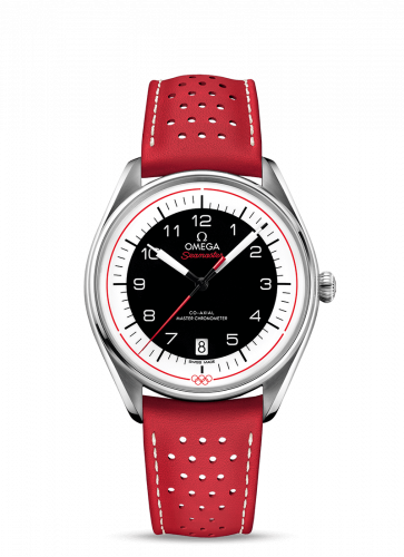 Omega Seamaster Master Co-Axial 39.5 Olympic Timekeeper Stainless Steel / Black / Red 522.32.40.20.01.004